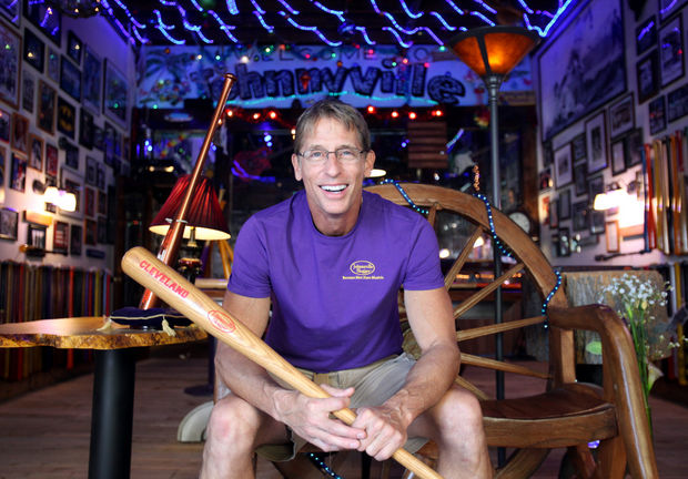 Johnnyville Slugger owner Johnny Smatana is passionate about baseball bats and life in his Ohio City neighborhood. Read how Smatana, a former Miami Hurricanes football star, started his business and vigorously defends his neighborhood. (Photo: Lisa DeJong/The Plain Dealer)