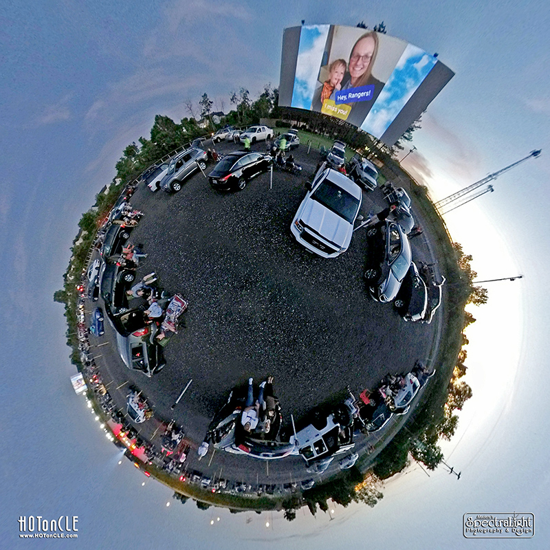 This image was derived from a 360-degree photo taken at the graduation ceremony at the Aut-O-Rama Drive-In in North Ridgeville, Ohio. (Photo: Mark Madere - www.SpectraLight360.com)